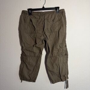 Loft Cargo Pants Womens 8 Brown Cotton Capri Camping Workwear Utility Pocket